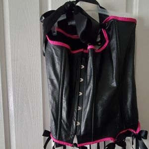 EUC Genuine Leather Cupless Corset